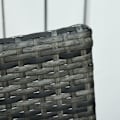 Miniatyrbillede 9 af 10: Polyrattan Havemøbler 2 Person Balkon Sæt Pude Grå