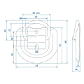 Miniatyrbillede 7 af 7: Lastsurring D-ring 83 x 72 mm