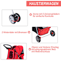 Miniatyrbillede 7 af 10: Dog Buggy Hundevogn I Rød, Hundevogn Buggy Stroller Jogger Trailer, Let Og Foldbar