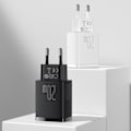 Miniatyrbillede 7 af 9: Kompakt USB-hurtigoplader USB-C 20W 3A PD QC 3.0 sort