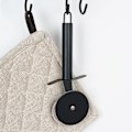 Miniatyrbillede 4 af 6: Pizzakniv stål sort 20 cm