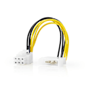 Pikkukuva 5 / 6: Sisäinen Virtakaapeli | Molex uros | PCI Express uros | Kullattu | 0.20 m | Pyöreä | PVC | Keltainen / Musta | Kirjekuori