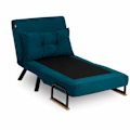 Miniatyrbillede 3 af 7: 1-sædet sovesofa Sando Single - Petrol Green