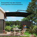Miniatyrbillede 5 af 10: Parasolstativ af beton, udkraget paraplystativ, firkantet paraplyholder, stativ til udkraget paraply 113/92 mm, paraplyvægt til altan, terrasse, have,