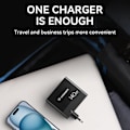 Pikkukuva 7 / 9: Verkkolaturi 100-240V GaN 140W 3x USB-C / 2x USB-A musta