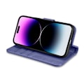 Miniatyrbillede 8 af 9: 2-i-1 læder Flip Cover iPhone 14 Pro Anti-RFID pung etui lys lilla