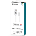 Miniatyrbillede 2 af 2: USB-A til USB-C kabel 2m hvid