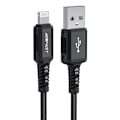 Miniatyrbillede 1 af 9: MFI kabel til iPhone USB - Lightning 2.4A 1.8m sort