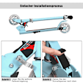 Miniatyrbillede 2 af 5: Scooter Kick Scooter Højdejusterbar børnescooter Foldbar Kick Scooter med 2 hjul Blå