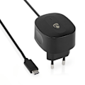 Miniatyrbild 1 av 5: Väggladdare | 15 W | Snabbladdnings funktion | 1x 3.0 A | Antal utgångar: 1 | USB-C™ (Fast) Kabel | 1.50 m | Single Voltage Output