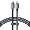 Miniatyrbillede 1 af 9: USB - Lightning-kabel til hurtig opladning og dataoverførsel, 1,2 m, sort