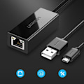 Miniatyrbillede 2 af 9: Eksternt LAN micro USB netværkskort 100Mbps til Chromecast 1m sort