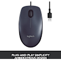 Miniatyrbild 3 av 8: Logitech B100 - mus för affärsbruk, svart