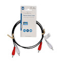 Miniatyrbillede 3 af 3: Stereo Audio kabel | 2x RCA Hanstik | 2x RCA Hanstik | Nikkelplateret | 1.00 m | Runde | Sort | Label