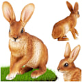 Miniatyrbillede 8 af 8: Havefigur hare 21x11x27,5 cm