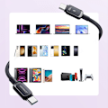 Miniatyrbillede 5 af 9: USB-C - USB-C kabel 100W 1,2m sort