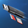 Miniatyrbild 5 av 7: SD TF minneskortläsare för dator USB 3.0 svart