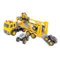 Miniatyrbillede 4 af 5: Junior Wheels Friction Trailer W. 4 Vehicles 1:12