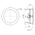 Pikkukuva 3 / 3: DL 13/2 T - 8 Ohm - 13 cm (5") HiFi-kattokaiutin