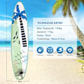 Miniatyrbild 3 av 5: Stand Up Surfboard Uppblåsbar Surfboard Paddle Board 320 x 76 x 15 cm Grön