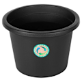Miniatyrbillede 3 af 8: Havekrukke i plast sort rund 34 cm