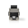 Miniatyrbillede 3 af 7: Netværkskobling | CAT6a / CAT7 | Skærmet | RJ45 Hun | RJ45 Hun | Lige | Metal | Box