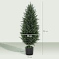 Miniatyrbillede 4 af 10: Kunstig Cypres Sæt med 2 store 90 cm kunstige planter, kunstige planter i potte, UV-resistente kunstige træer som ægte dekoration til stue soveværelse