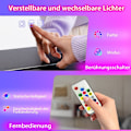 Miniatyrbillede 5 af 5: Toiletbord med LED-belysning Toiletbord med 7 dynamiske & 7 statiske dæmpbare LED-lys sort