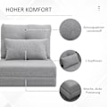 Pikkukuva 7 / 10: Lattiatuoli 2-in-1 kokoontaitettava sänky säädettävällä selkänojalla Lattiasohva koristeellisella tyynyllä Lattia istuintyyny olohuoneeseen Makuuhuone