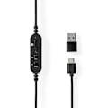 Pikkukuva 7 / 9: PC-headset | On-Ear-Kuulokkeet | Stereo | USB Type-A / USB Type-C™ | Kokoontaitettava Mikrofoni | Musta