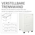 Miniatyrbillede 8 af 10: Rullecontainer Arkivskab Med 2 Skuffer, Aflåselig, Hjul, A4, Stål