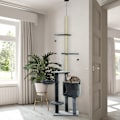 Miniatyrbillede 2 af 10: Cat-Klatrestativ Til Loftet Høj Kradsestolpe Med Sisal-Søjler, 220-265 Cm, Kat-Klatretræ, Mørkegrå