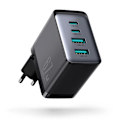 Miniatyrbillede 1 af 9: GaN 67W netværksoplader 2x USB 2x USB-C + USB-C kabel 1,2m sort