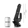 Miniatyrbild 3 av 7: Basecock - Realistisk Vibratorfjärrkontroll Svart 18,5 Cm -O- 4Cm