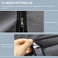 Miniatyrbillede 6 af 10: Garderobe Foldbart Stofskab, Foldeskab Med Lynlås, Non-Woven Stof, Mørkegrå, 125X43X162,5Cm