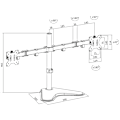 Miniatyrbillede 2 af 2: Monitorstativ/-fod Dual 13-32"