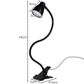 Miniatyrbillede 3 af 11: Bordlampe med clips - sort Izoxis 19454