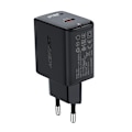 Miniatyrbild 2 av 6: GaN USB-C 30W PD QC 3.0 AFC FCP väggladdare svart