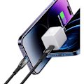 Pikkukuva 8 / 9: Kaapeli iPhonen pikalataukseen USB-C - Lightning 480Mb/s PD 20W 2m musta