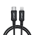 Miniatyrbild 1 av 9: MFI-kabel för iPhone USB-C - Lightning 30W 3A 1,8m svart