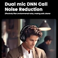 Pikkukuva 7 / 7: HiTune Max5 on-ear langattomat kuulokkeet hybridi-ANC-melunvaimennuksen kanssa, musta