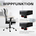 Miniatyrbillede 5 af 10: Kontorstol Ergonomisk Drejestol, Højdejusterbar, Pu-Læder, Sort, 66X73X108-118 Cm