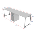 Miniatyrbillede 9 af 9: Study Desk Twin Study Desk - Freesia Marble, Sort