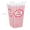 Pikkukuva 4 / 9: Popcorn-pussit, 72 kpl, punainen/valkoinen