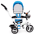 Miniatyrbillede 2 af 8: Trehjulet cykel, hjulvogn, roterende blåt tag