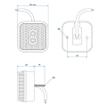 Miniatyrbillede 7 af 7: Positionslygte foran 12/24V hvid 65 x 65 mm LED