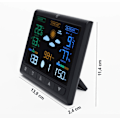 Miniatyrbild 9 av 9: Bakgrundsbelyst trådlös väderstation med utomhussensor, LCD-display, termometer, barometer, klocka