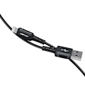 Miniatyrbillede 4 af 9: MFI kabel til iPhone USB - Lightning 2.4A 1.8m sort