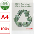 Miniatyrbillede 8 af 10: Esselte 100% Genbrug - plastlomme, A4, 100 mic