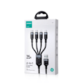Pikkukuva 5 / 9: 4in1-kaapeli USB-A - 2x USB-C iPhone Lightning microUSB 1,2m musta